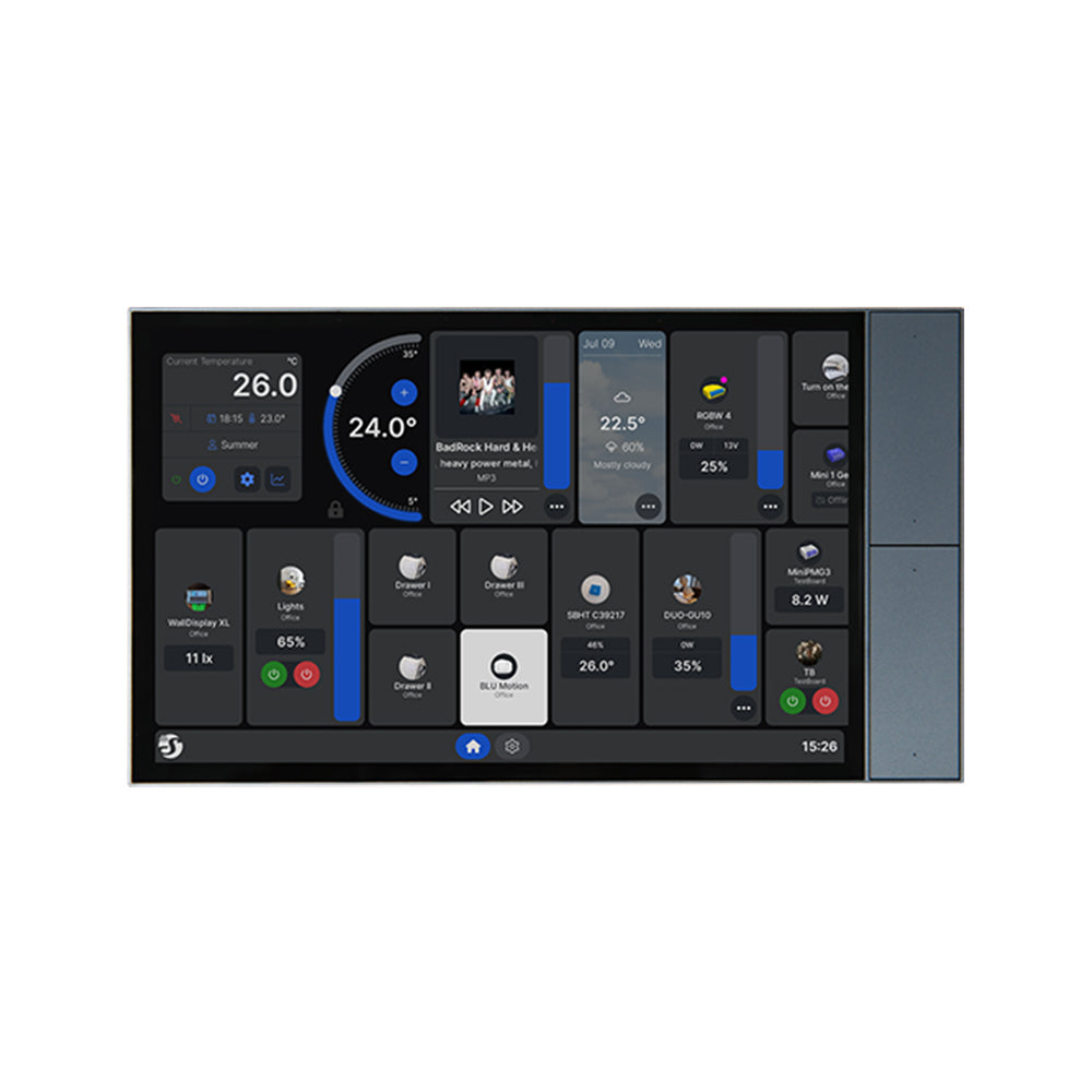 Shelly Wall Display XL panneau tactile gris Wi-Fi Bluetooth