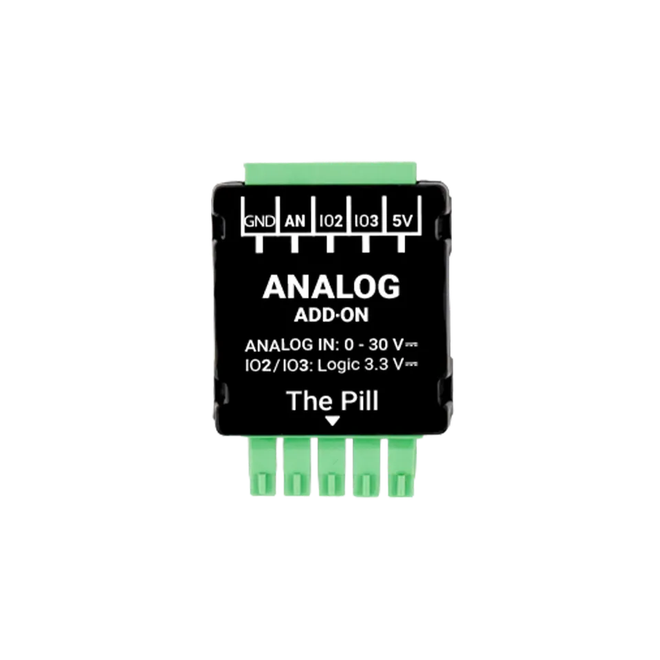 Shelly Plus Analog 0-30V Add-on Pill capteur tension