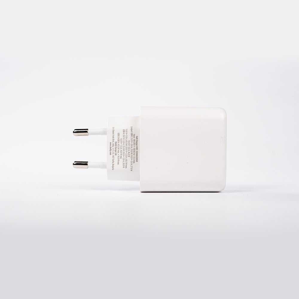 Shelly GaN Charger 65W chargeur rapide USB Blanc prise EU