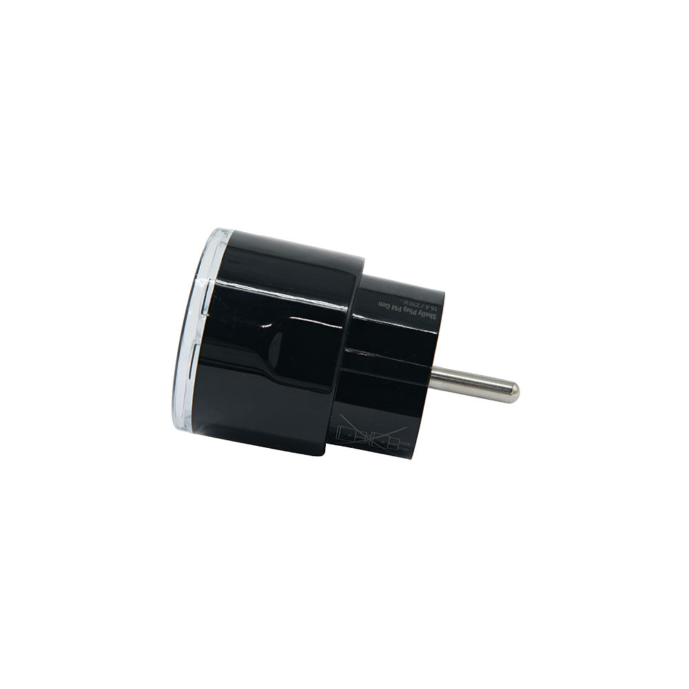 Shelly Plug PM Gen3 prise connectée WiFi énergie noir