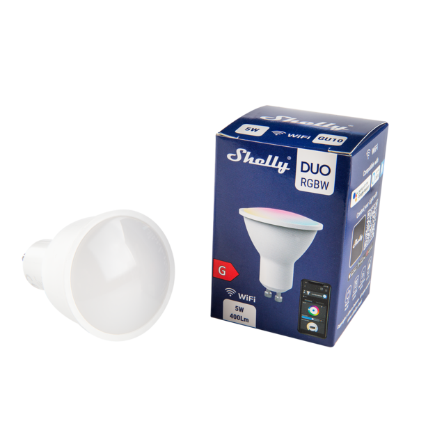 Shelly Duo ampoule GU10 RGBW dimmable WiFi