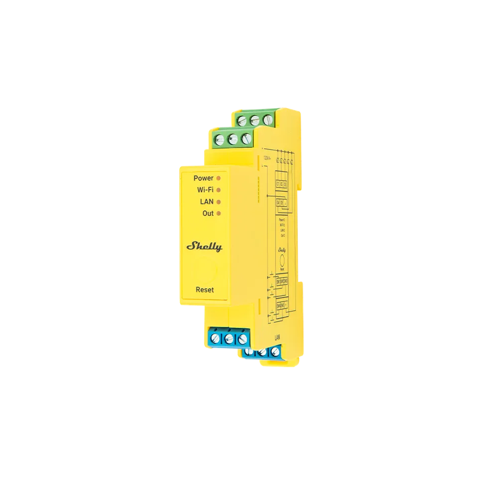 Shelly Pro RGBWW PM contrôleur LED RGBWW rail DIN