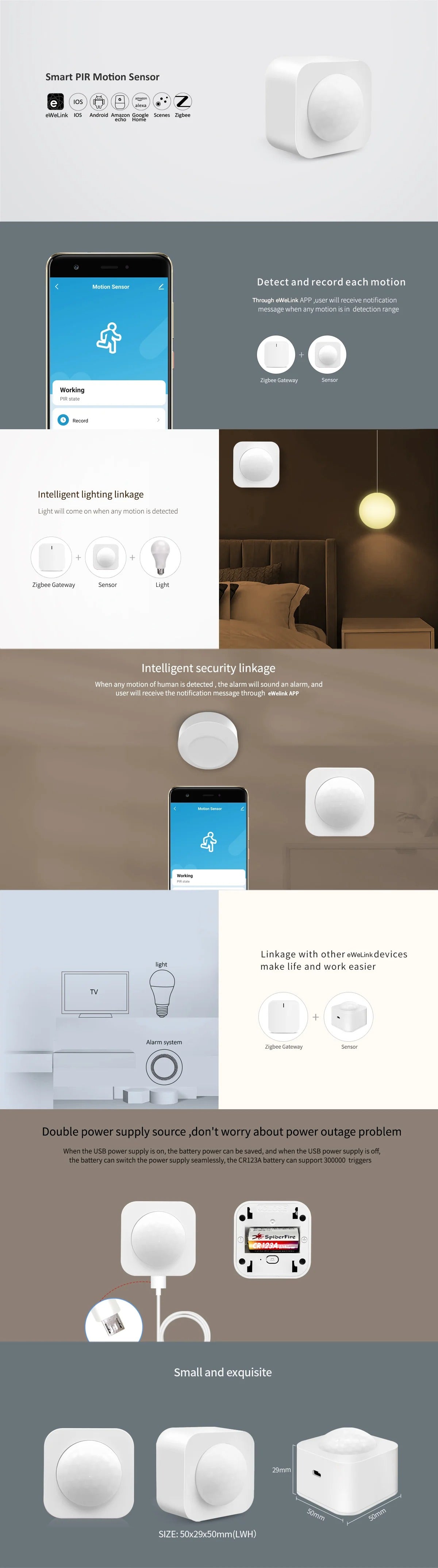 Mumubiz Zigbee Protocol détecteur mouvement PIR Zigbee 3.0