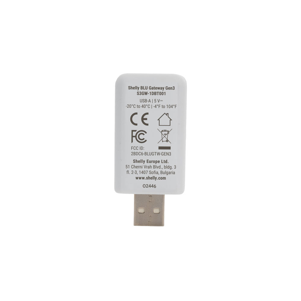 Shelly BLU Gateway Gen3 passerelle Bluetooth Wi-Fi domotique