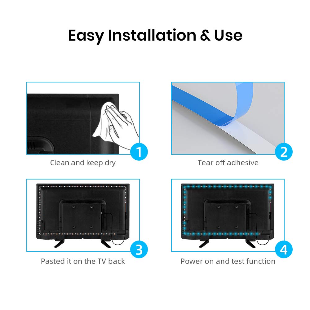 Broadlink Smart Lighting ruban LED TV USB RVB 32-60"