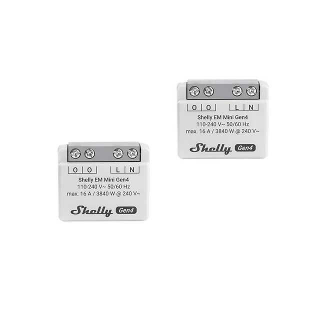Shelly EM Mini Gen4 compteur énergie lot 2 Wi-Fi