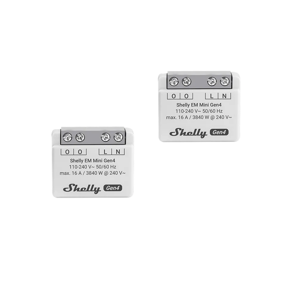 Shelly EM Mini Gen4 compteur énergie lot 2 Wi-Fi