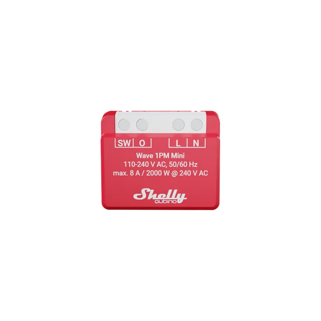 Shelly Wave 1PM Mini interrupteur Z-Wave 8A mesure énergie