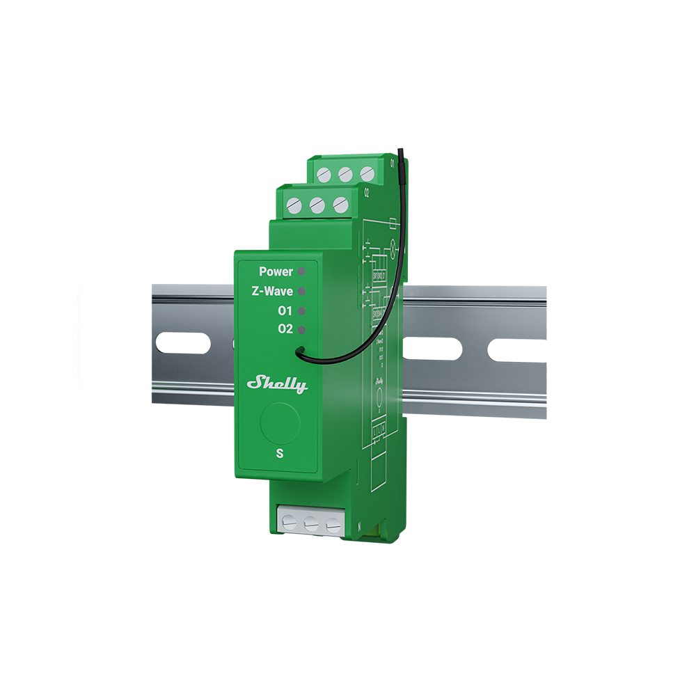 Shelly Wave Pro Dimmer variateur Z-Wave 1 canal rail DIN