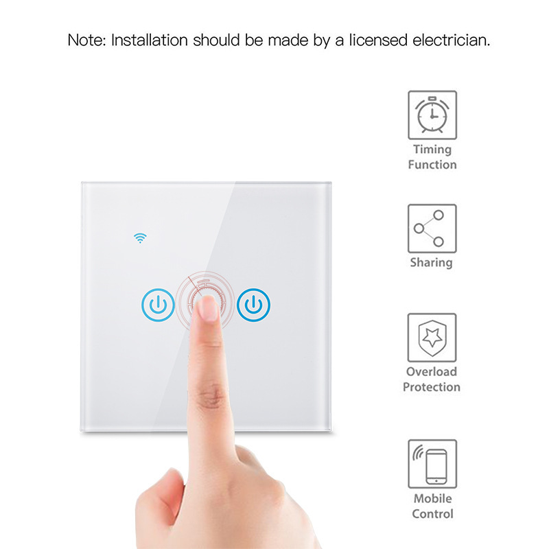 Avatto Smart Switch interrupteur WiFi tactile européen 600W