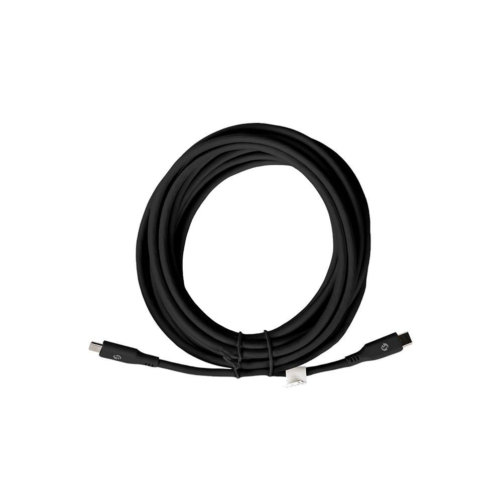 Câble USB-C vers USB-C 100W noir 5m Shelly