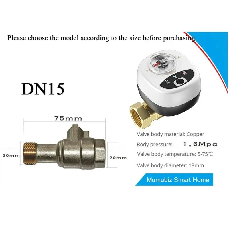 Mumubiz Zigbee Protocol vanne connectée DN15 commande vocale