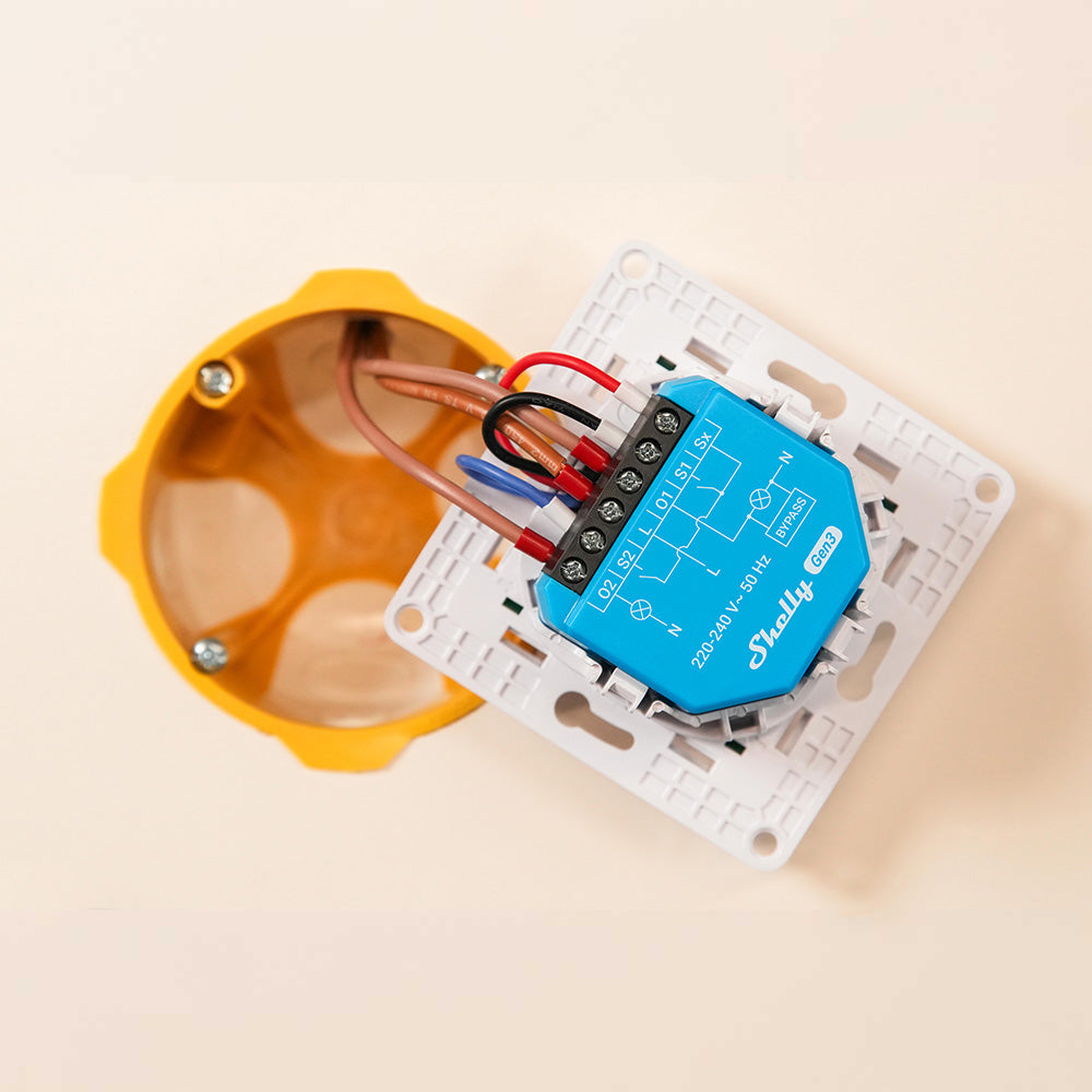 Shelly 2L Gen3 micromodule wifi 2 voies sans neutre