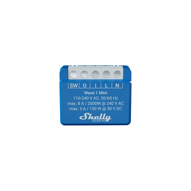 Shelly Wave 1 Mini interrupteur 8A contacts secs
