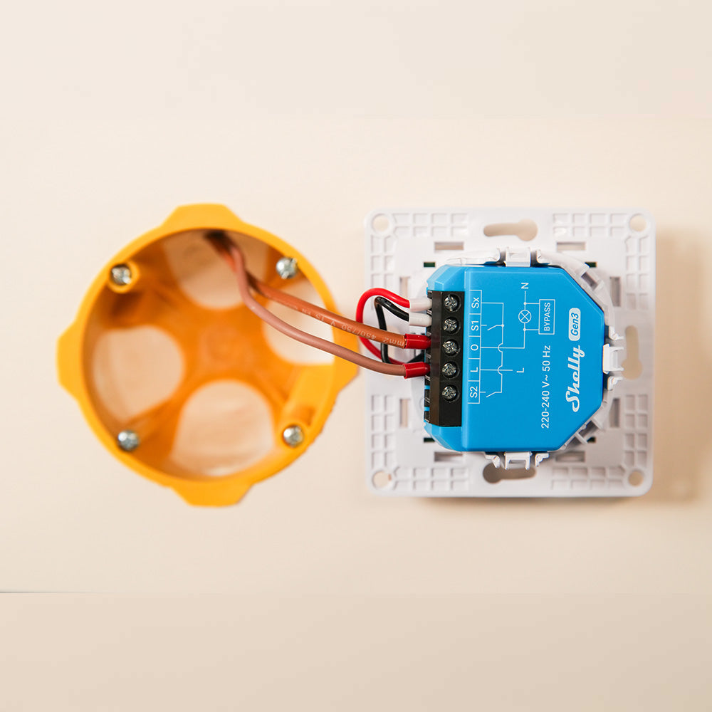 Shelly 1L Gen3 relais sans neutre WiFi éclairage
