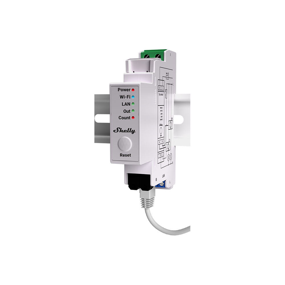 Shelly Pro EM-50 compteur rail DIN 2 voies 50A