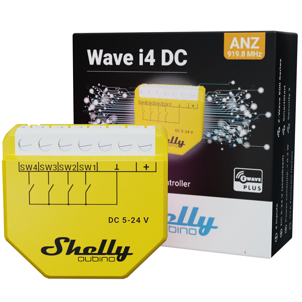 Shelly Wave i4 DC contrôleur scène Z-Wave 4 entrées