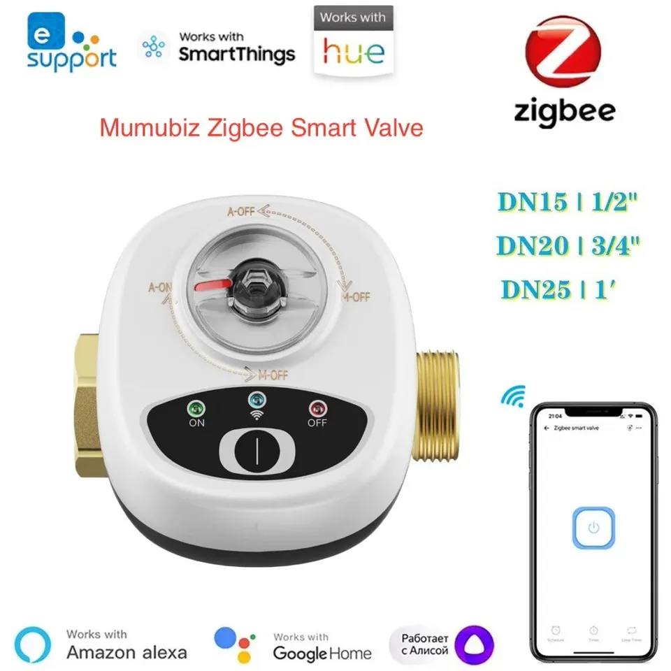 Mumubiz Zigbee Protocol vanne connectée DN15 commande vocale