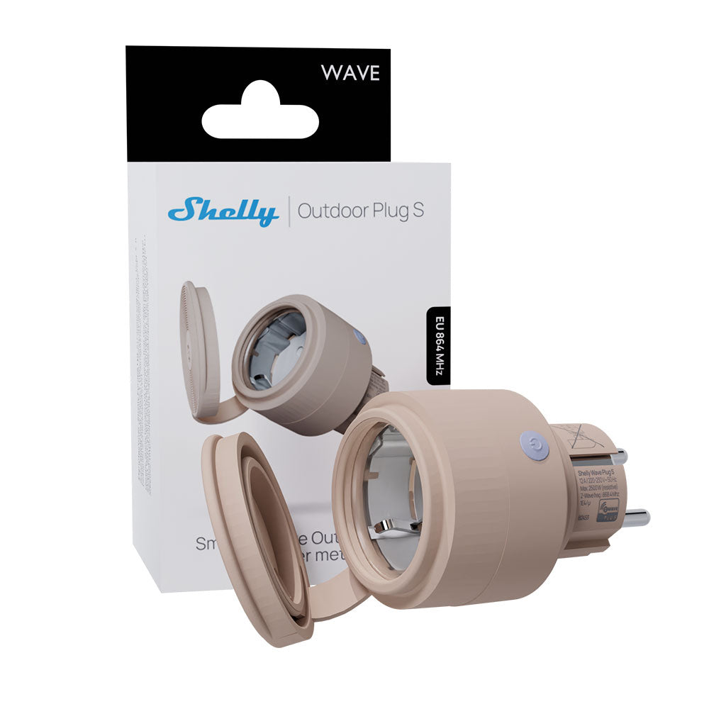 Shelly Wave Outdoor Plug S LR prise extérieure Z-Wave