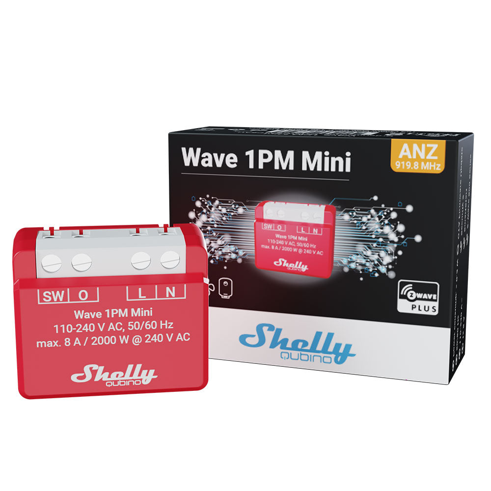 Shelly Wave 1PM Mini interrupteur Z-Wave 8A mesure énergie