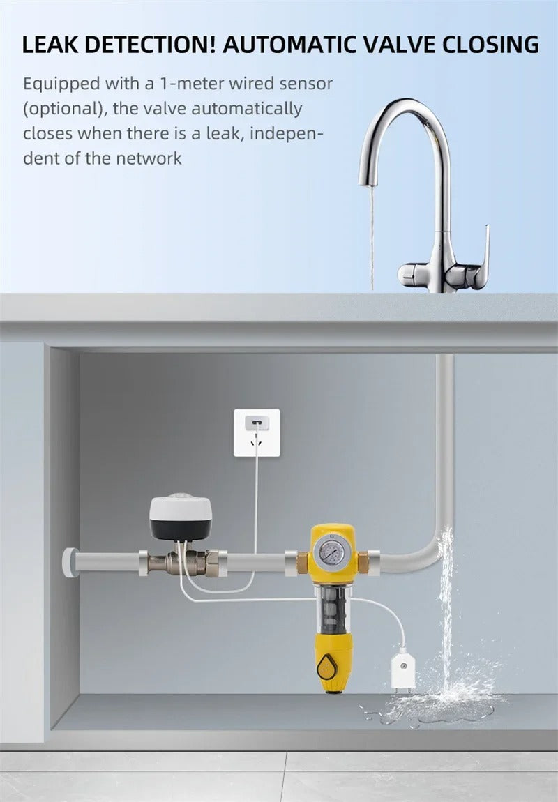 Mumubiz Tuya Smart Home vanne eau gaz WiFi DN15 vocale