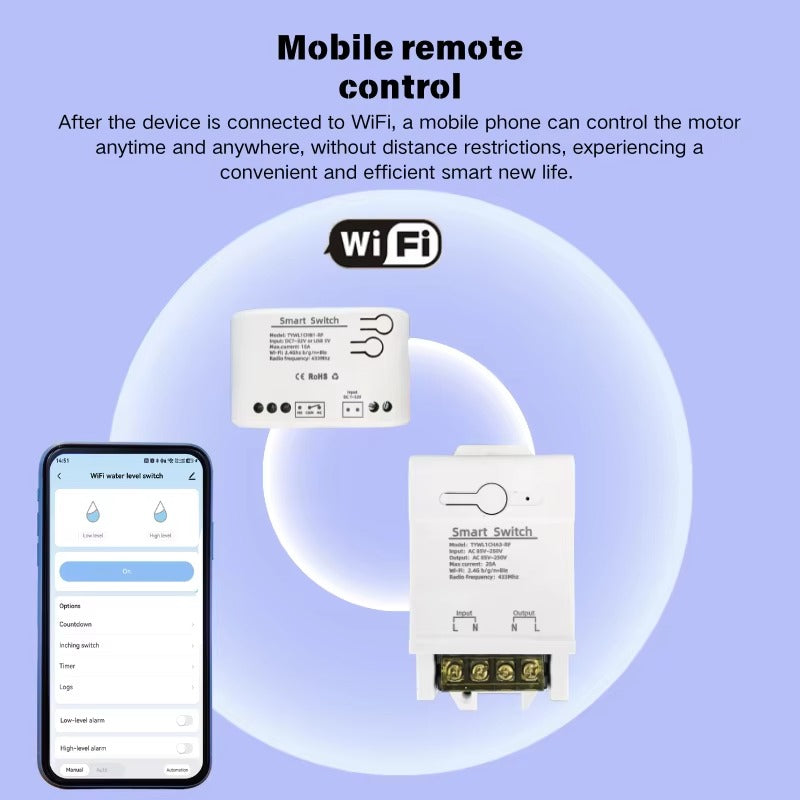 Mumubiz Tuya Smart Home contrôleur niveau eau WiFi pompe