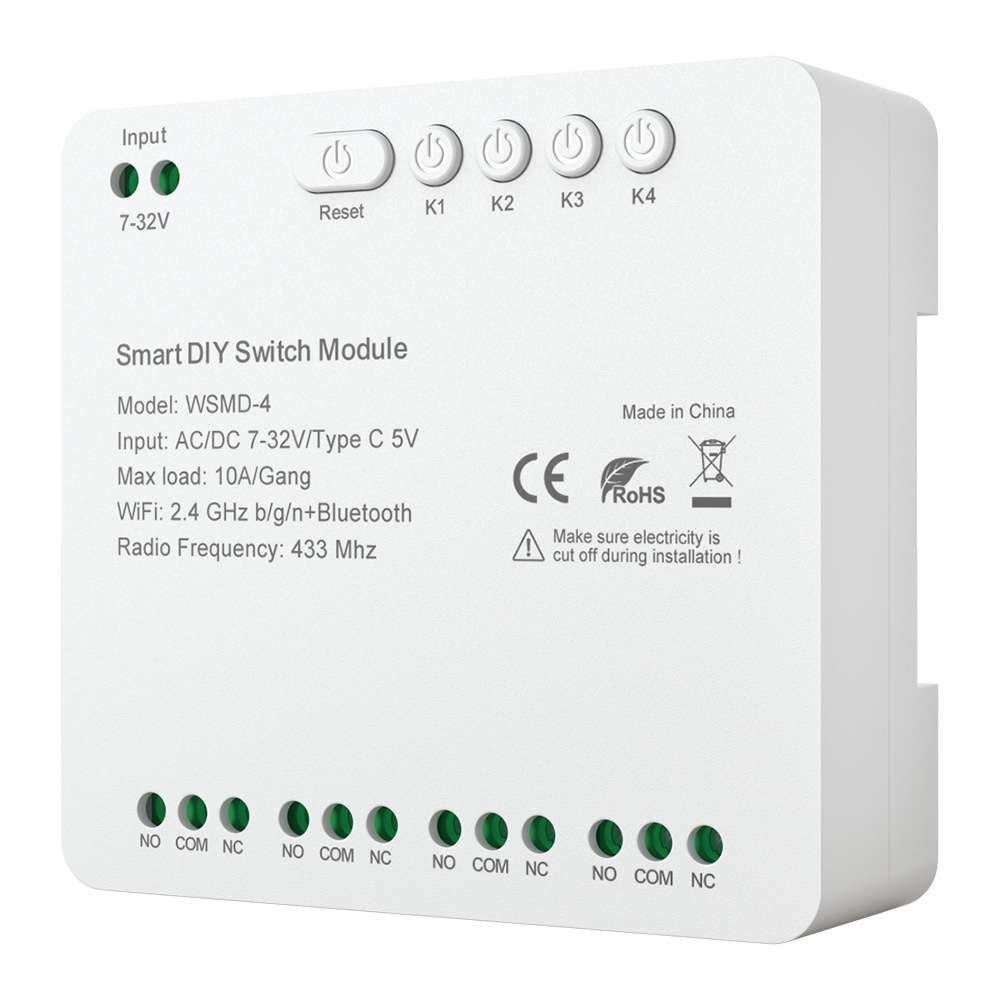 Avatto WSMD module relais WiFi 4 canaux Tuya