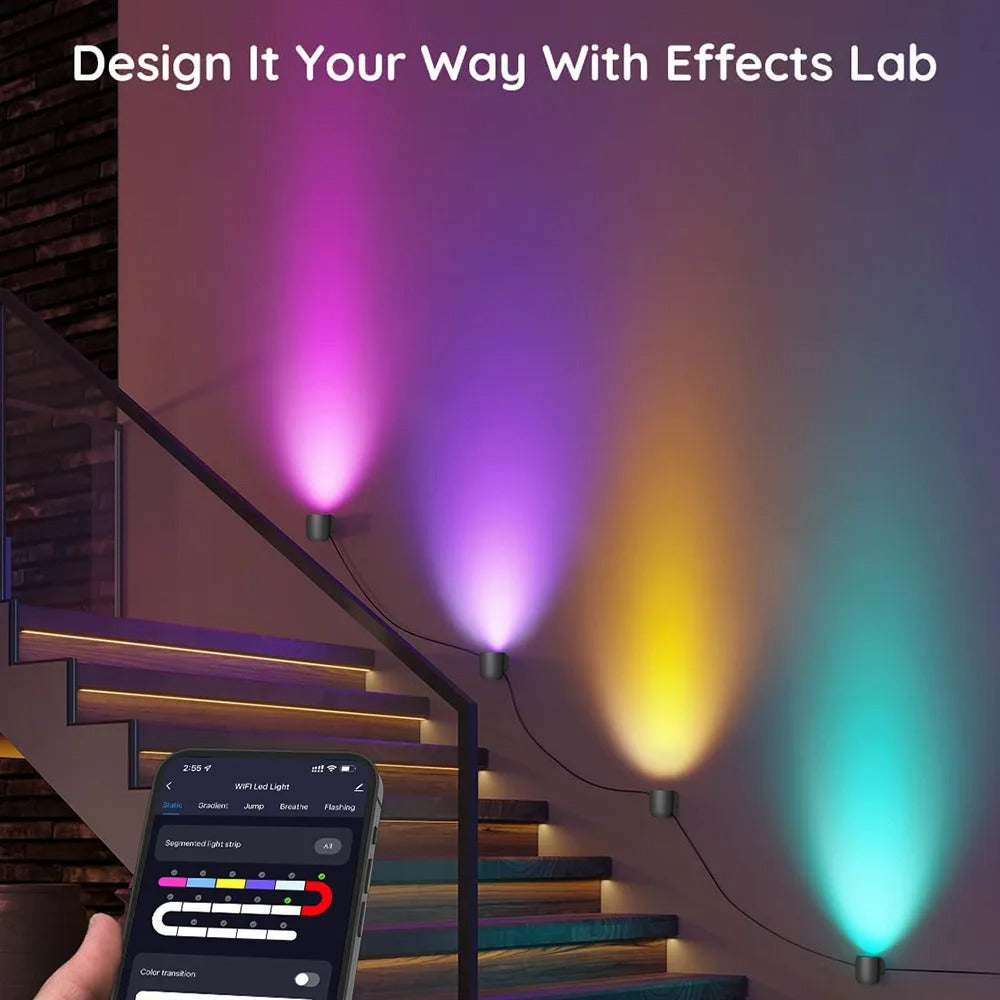 Mumubiz Tuya Smart Home applique murale RGBIC 4 lumières