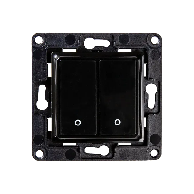 Shelly Wall Switch interrupteur 2 boutons noir relais
