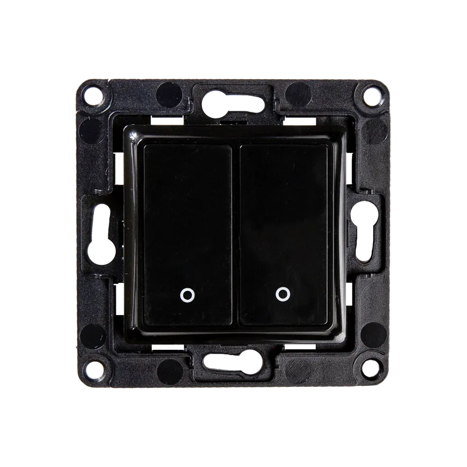 Shelly Wall Switch interrupteur 2 boutons noir relais