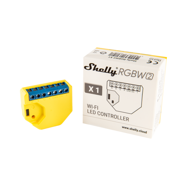 Shelly RGBW2 Contrôleur LED WiFi pour rubans RGBW