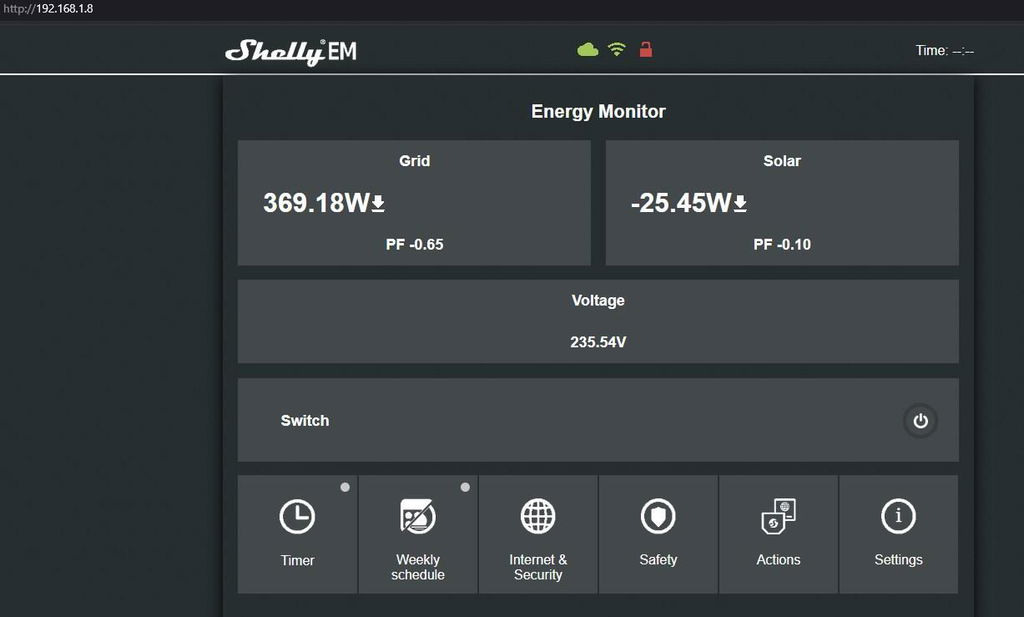 Shelly EM compteur énergie WiFi + pinces 120A 50A mesure
