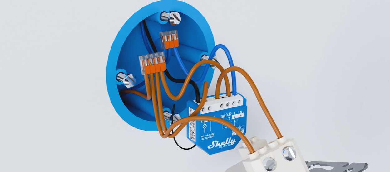 Shelly Plus Module Domotique Wi-Fi Bluetooth Encastré Scènes