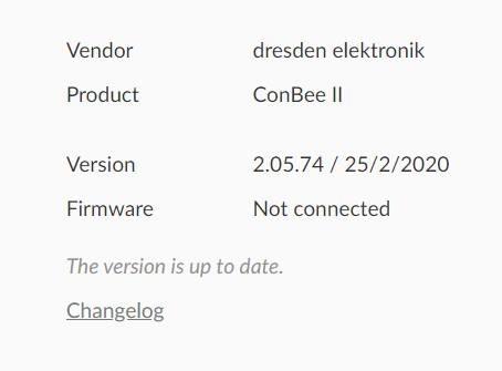 Phoscon ConBee II passerelle USB Zigbee 3.0 locale