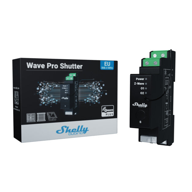 Shelly Wave Pro Shutter module volet Z-Wave rail DIN 16 A