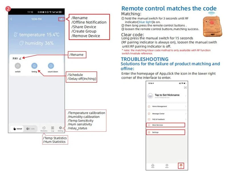 Mumubiz Zigbee Protocol interrupteur connecté 1 canal + capteur température