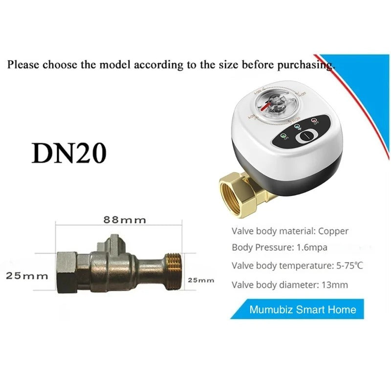 Mumubiz Zigbee Protocol vanne connectée DN15 commande vocale