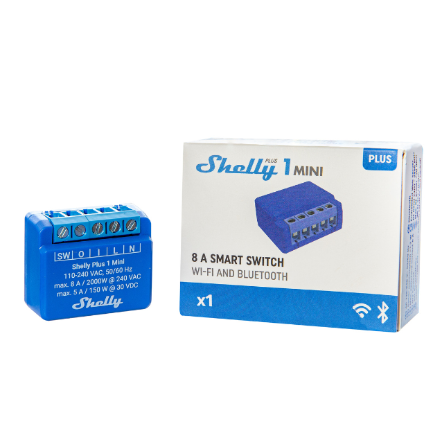 Shelly Plus 1 Mini micro module relais WiFi contact sec