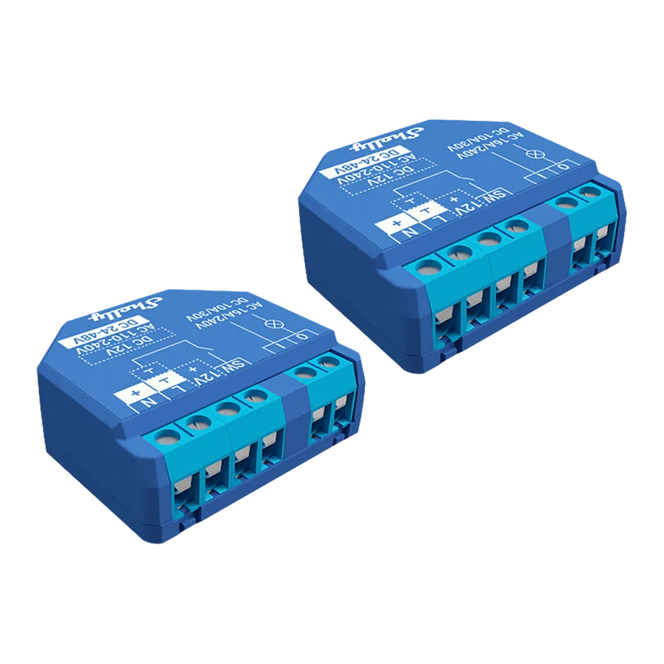 Shelly Plus 1 pack de 2 relais WiFi contact sec