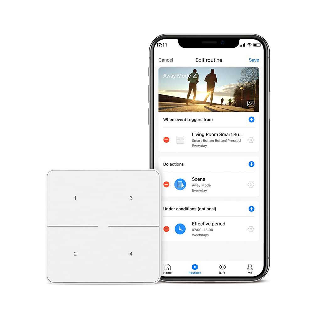 BroadLink Smart Button bouton intelligent sans fil 4 touches