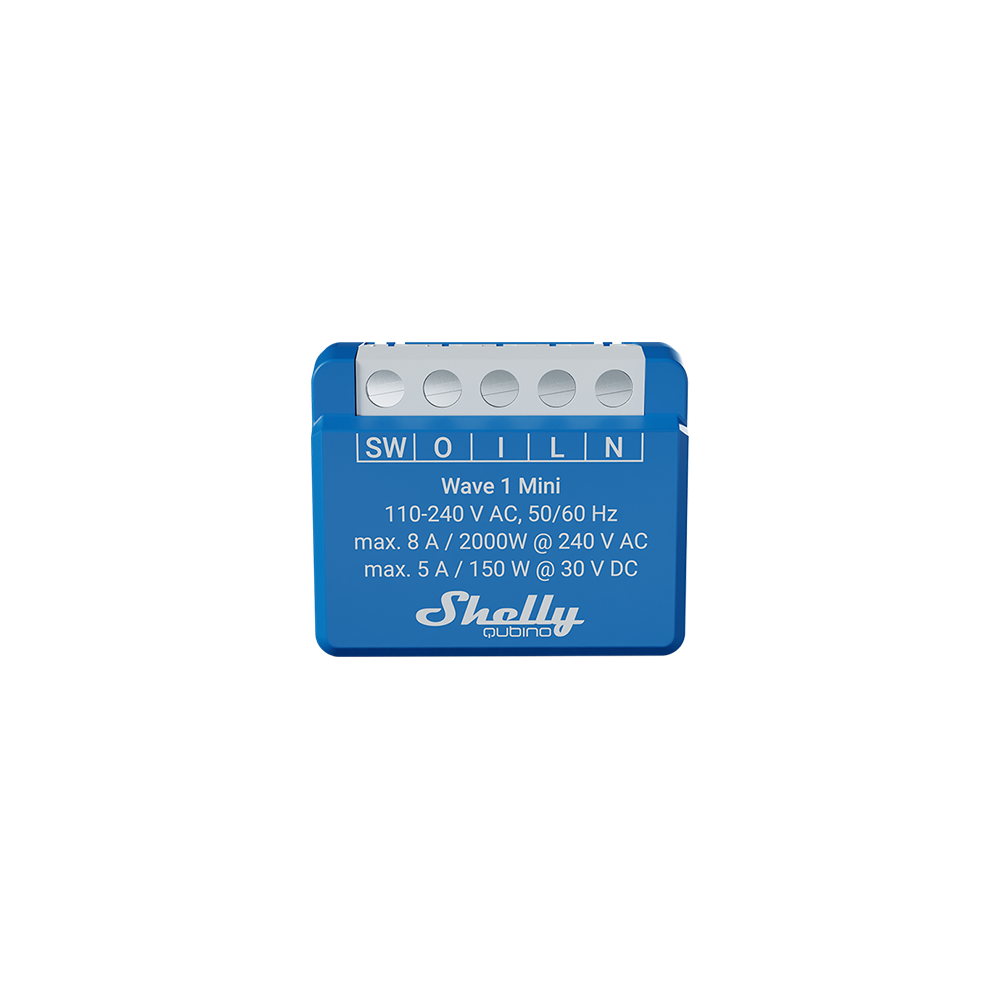 Shelly Wave 1 Mini interrupteur 8A contacts secs