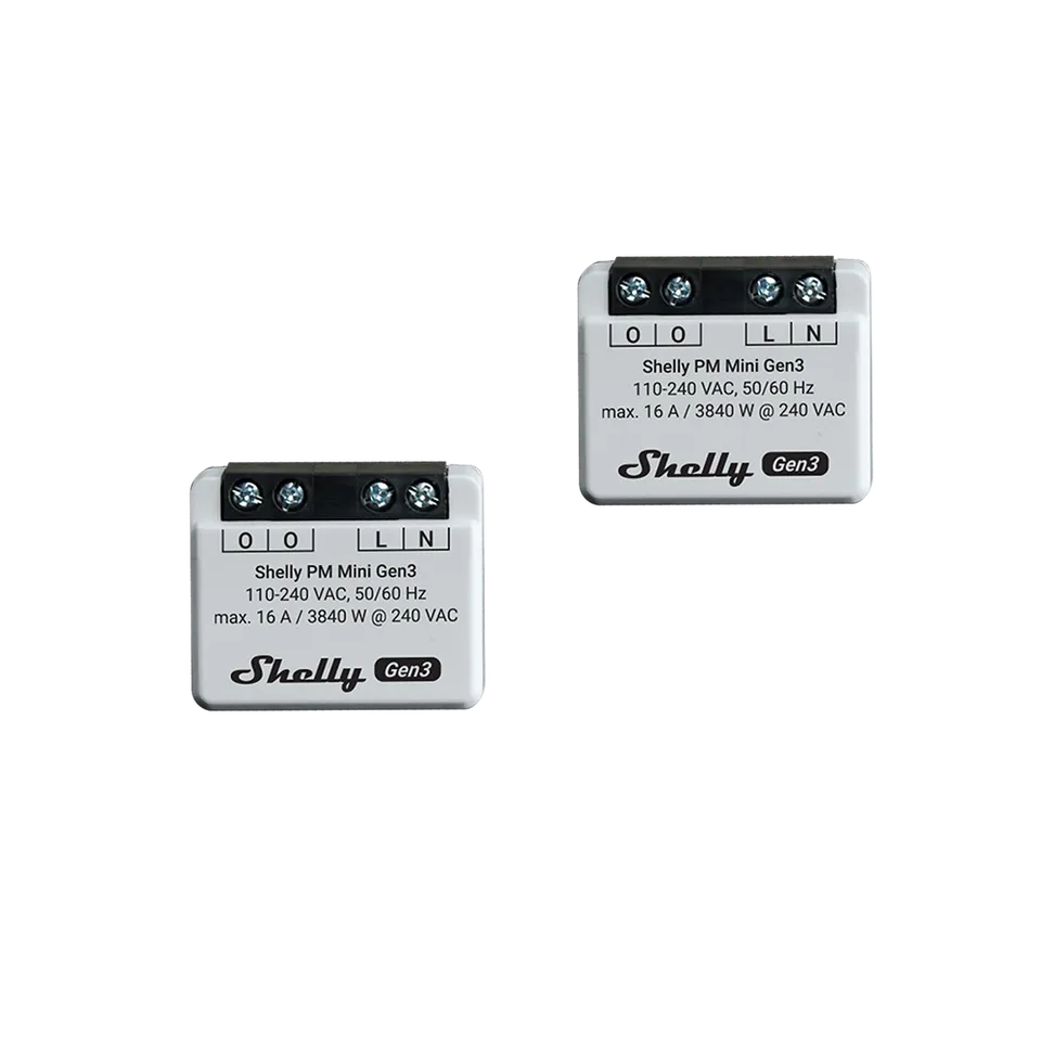 Shelly PM Mini Gen3 wattmètre WiFi pack de 2 mesure