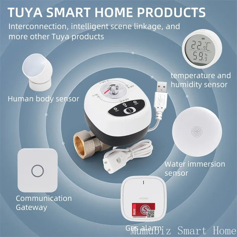 Mumubiz Tuya Smart Home vanne eau gaz WiFi DN15 vocale