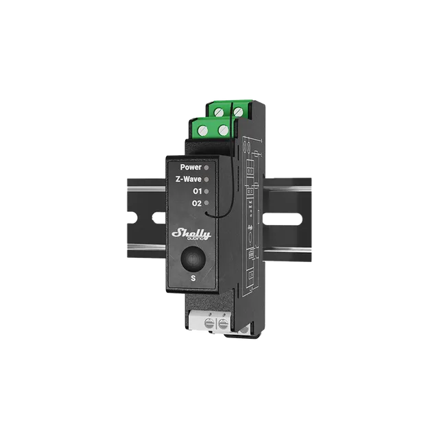 Shelly Wave Pro 2PM interrupteur rail DIN Z-Wave 2 canaux