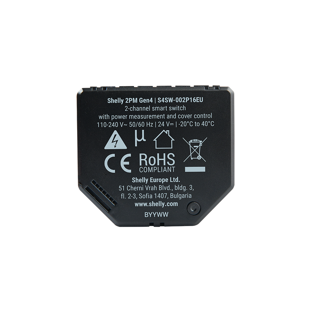 Shelly 2PM Gen4 micromodule double relais simple mesure énergie