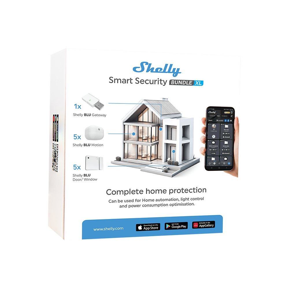 Shelly Smart Security Bundle XL kit sécurité Bluetooth