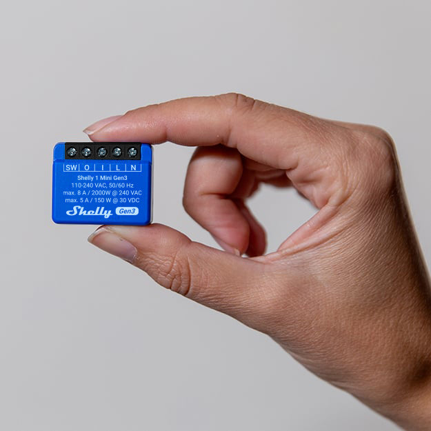 Shelly 1 Mini Gen3 Micro-module relais WiFi à l'unité