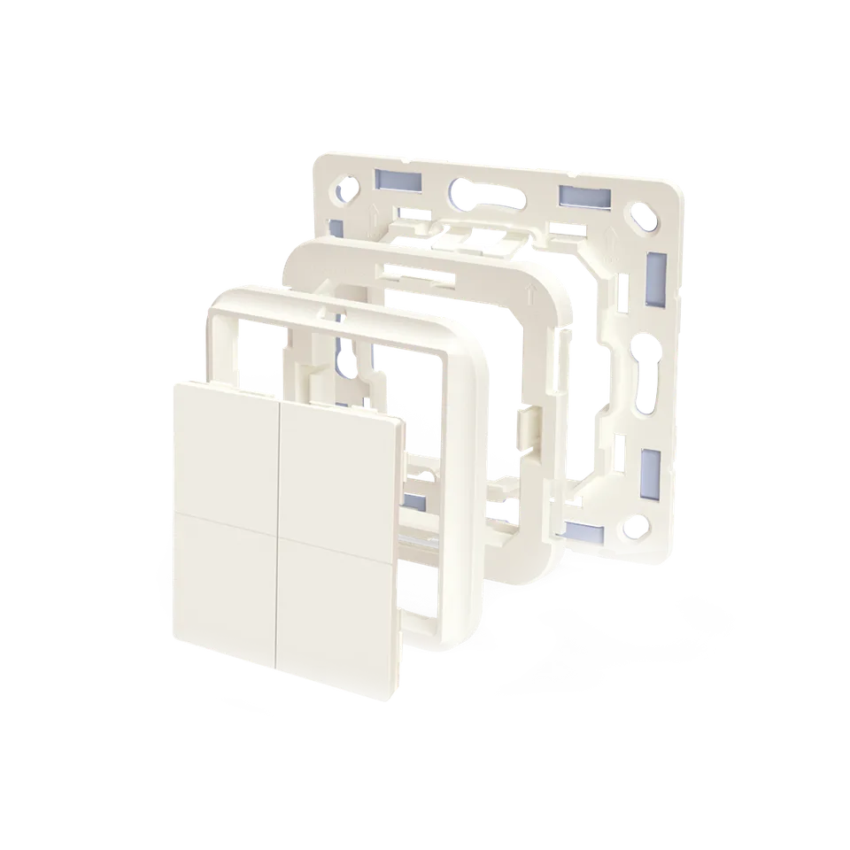 Shelly BLU WS4 interrupteur sans fil + adaptateur Busch-Jaeger