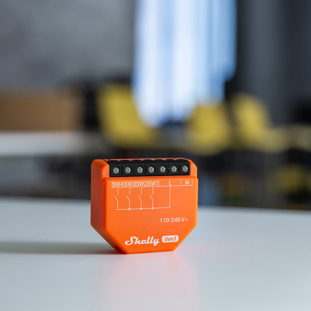 Shelly i4 Gen3 module Wi-Fi 4 entrées scènes