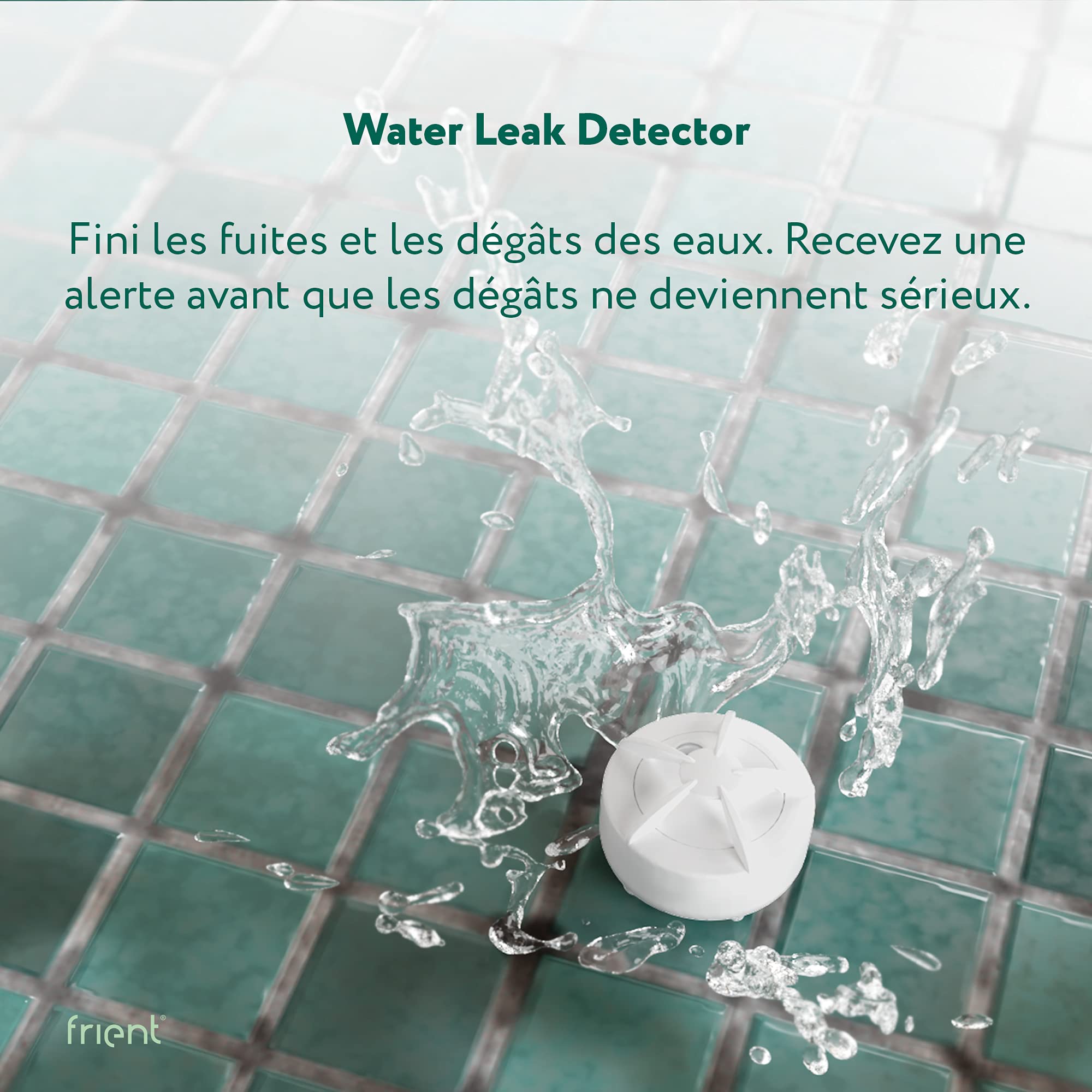 frient Détecteur Fuite Eau Zigbee alarme inondation température